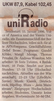 Abb#1: uniRadio in der Morgenpost